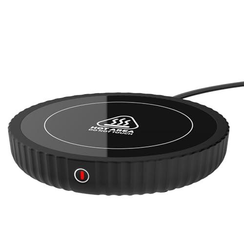 Mug Warmer, Coffee Mug Warmer with Three Temperature Settings, Auto Shut Off Coffee Warmer, Mug Warmer for Desk with Large Heating Plate, Easy to Clean Coffee Cup Warmer for Milk,Tea and Chocolate