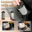 Upgraded Pro Touchless Auto Vacuum Dustpan with Dual Infrared Sensors, HEPA Protective Sleeves , Powerful Suction, Canister Vacuum Cleaner Trash Can, Ideal for Pet Hair, Salon, Kitchen & Home Cleaning