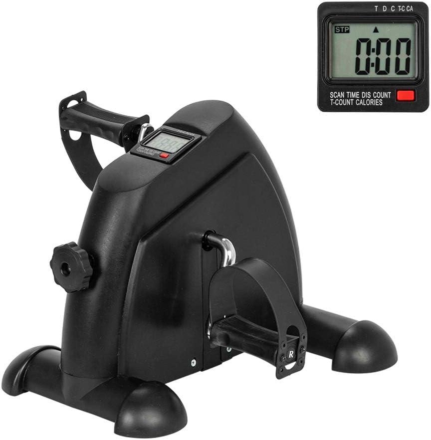 Under Desk Bike Pedal Exerciser, Exercise Bike for Leg/Arm Trainer Pedal Exerciser Foot Peddler Portable Therapy Bicycle Leg Peddler Portable Mini Cycle Bike (Black)
