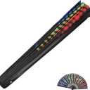 TOPPERFUN
Classical Bone Kung Fu Fan Large Folding Hand Fan for Women for Weddings 2 Pack