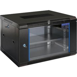 6U Wall Mount Server Rack, 450mm Deep Network Cabinet for Home Lab, 6U-Black