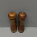 Wooden Salt and Pepper Grinder Set, Premium Oak Wood Salt Grinders Shakers, Pepper Mill with S and P Engraving, Adjustable Ceramic Grinder  8 inches, 2 Pack