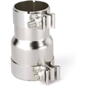 GASHER 304 Stainless Steel Reducer Connector 2.5 to 3 Inch with Clamp for Pipes