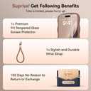 3 in 1 Magnetic for iPhone 16 Pro Max Case, 1X Screen Protector+1X Wrist Strap, Cute Wavy [Full Camera Protection][Fit for MagSafe], Trendy Matte Women Girls Case for iPhone 16 Pro Max 6.9", Brown