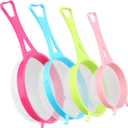 4Pcs/Set Fine Mesh Strainer Set, Kitchen Plastic Flour Colander Set, Solid-Liquid Separator Gadget with Non Slip Handles, for Yogurt Baking Kitchen Kefir Tea Juice Pasta(size:4pcs/set)