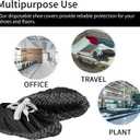 The Premium 120 Pack (60 Pairs) Thick Extra Large Boot & Shoe Covers disposable non slip fits up to size 14 US Men and 16 US Women, Black