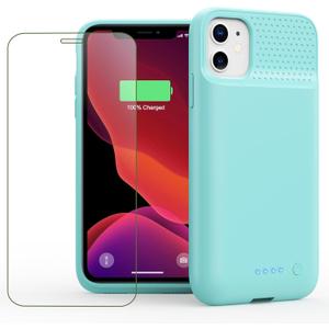 Feob Battery Case for iPhone 11/XR, [2026 Upgraded] 7500mAh Slim Portable Smart Charging Case Rechargeable Protective Extended Charging Cover for iPhone 11/XR-Green