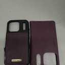 for iPhone 17 Pro Max 2in1 Detachable Wallet Phone Case, Burgundy | Compatible with Magsafe, Magnetic, RFID Blocking Card Holder, Shockproof, Kickstand, Wireless Charging, PU Leather Flip Cover