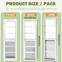 2 Pack Sliding Shed Windows 12"x29", White