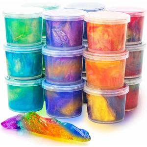 22 Pack Mini Slime, Galaxy Slime Party Favors, Stretchy Slime Kit for Classroom Prizes, Christmas Stocking Stuffers, Goodie Bag Stuffers,Easter Basket Stuffers for Kids Boys Girls 5-12