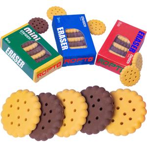 36 PCS Mini Food erasers for Kids Classroom Cookie Pencil Eraser for Kids Bulk Cute Fun