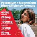 2 x Potassium Magnesium Gummies - High Absorption Magnesium Glycinate & Potassium Citrate Plus Omega 3, B6, D3, K2 & Calcium - Chewable Gummy for Leg Cramps, Immunity & Energy Strawberry 120 Gummies