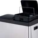 Step N' Sort The 16 Gal. 2-Compartment Stainless Steel Trash and Recycling Bin