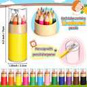 12 Sets Mini Drawing Colored Pencils Bulk with Sharpener, 3.5" Small 12 Colors Portable Travel Pencil Set for Easter Graduation Party Favors Supplies