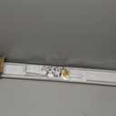 KUZRZNH Double Row Ceiling Curtain Track System, White, 3.3ft (1m)