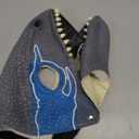 Dino Mask - Moving Jaw Soft Latex Raptor Mask with Realistic Texture and Color