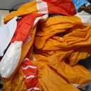 6FT Christmas Inflatable Outdoor Decoration, Skiing Gingerbread Inflatable Christmas Decorations with Built-in LEDs, Gingerbread Blow Up Yard Decorations for Lawn Garden Winter Party Decor