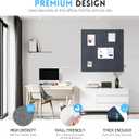 Large Cork Bulletin Board for Wall 48"x36", 12 Pack Felt Wall Tiles with 80 Pushpins, 60 Safe Removable Adhesive Tabs, Decorative Pin Board Tack Board for Office Home School, Dark Gray