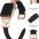 Wearlizer Leather Band Compatible with Apple Watch Bands Women 41mm 40mm 38mm 49mm 46mm 45mm 44mm 42mm, Fancy Dressy Strap for iWatch Series 11 10 9 8 7 6 5 4 3 SE/Ultra 3 2 1