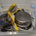 Sundaymot Play Kitchen Accessories, Wooden Play Food, Cooking Set with Stainless Steel Cookware Pots and Pans Utensils, Apron, Chef Hat, Cutting Food Kitchen Playset for Girls and Boys