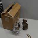 Creative Co-Op Decorative Resin Rabbit Bookends, Bronze, Set of 2