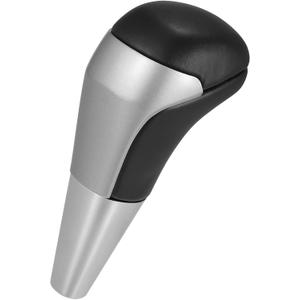 Motoforti Car Auto Automatic Gear Stick Shift Knob, for Toyota 4Runner 2003-2021, Faux Leather, Metal, Black (Silver Tone)