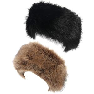 LA CARRIE Faux Fur Headband with Stretch Women's Winter Earwarmer Earmuff
