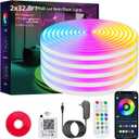 Neon Rope Lights, 66FT IC+RGB LED Strip Lights, App+Remote Control, Outdoor IP67 Waterproof, Music Sync, Color Changing, Flexible DIY Design Neon Lights for Bedroom, Gaming, Party Decor