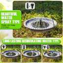 Solar Bird Bath Fountain for Outdoor, Solar Powered Hummingbird Water Fountain Pump Combo Set with 4 Water Patterns for Garden Yard Patio Lawn (Hanging)