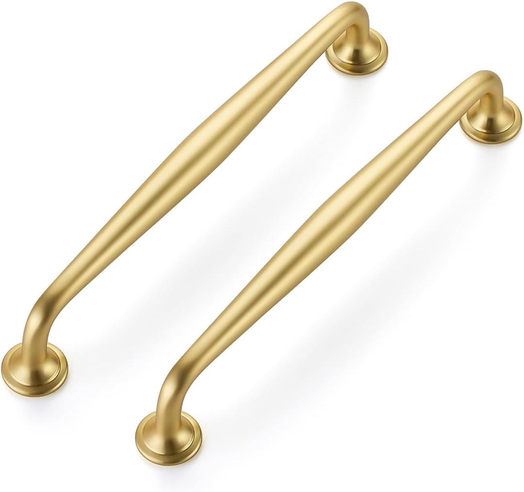 Ravinte 20 Pack 6-1/4 Inch Brushed Brass Kitchen Cabinet Handles Solid Zinc Alloy Cabinet Pulls Cupboard & Drawer Handles