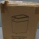 Pukomc Automatic Small Sensor Trash Can with Touchless Lid, 2.3 Gallon / 9L Smart Garbage Can, Quiet Close White Gold Waste Bin - Perfect for Kitchen, Living Room & Small Spaces