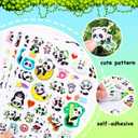 3 x Cute Panda Stickers Cool Funny Panda Adhesive Waterproof Stickers 665 Counts for Zoo Animal Birthday Invitations Envelopes Decorations Party Goodie Gifts Bags Decor School Game Class Rewards