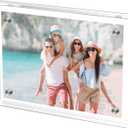 57 Inches Acrylic Picture FrameClear Magnetic Picture Frame for WeddingDouble Sided Frameless Photo Frame for Desktop Free Standing,Display Stand Photo Frame