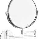 NeilBee 8 Wall Mounted Makeup Mirror 10X Magnification Double Sided Vanity Makeup Mirror, 360 Swivel Extendable Vanity Mirror with Adjustable Arm for Bathroom Daily Use