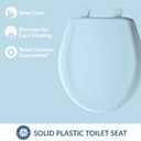 Bemis Classic Colors Slow Close Toilet Seat, Easy Clean Hinges and Durable Plastic Seat, Made in USA, Round, Dresden Blue