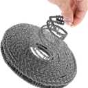 uxcell Windproof Clothesline, 8M 26ft Plastic Non-Slip Clothes Drying Rope Portable Travel Clothesline for Courtyard Outdoor Laundry Camping, Grey (Gray)