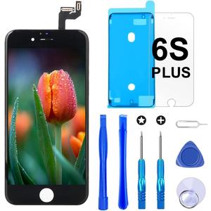 Brinonac Screen Replacement for iPhone 6s Plus 5.5 inch LCD Digitizer Touch Screen LCD Replacement Screen Frame Assembly Full Set with Tools and Screen Protector (Black)