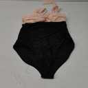 VIMPUNEC Women Tummy Control One Piece Swimsuit High Waisted Bathing Suit Cut Out Swimwear PinkBlack XL