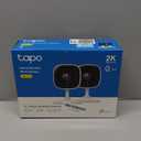 Tapo 2K Indoor Wired Security Camera - Works as a Baby Monitor & Pet Camera, Person/Motion/Baby Cry Detection, 2-Way Audio, Siren, Subscription-Free Local Storage or Optional Cloud, C110P2 (2-Pack) (White)