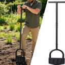 DIIG Manual Lawn Edger Tool with Long Handle, 8.5 Inch Steel Blade, Wide Foot Plate for Garden Edging, Lawn and Landscaping