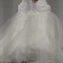 JerrisApparel Flower Girls Dress Wedding Satin Dresses Princess Birthday Party Prom Ball Gown (8T, Ivory)