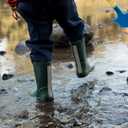 K KomForme Kids Rain Boots, Waterproof Rubber Matte Boots with Easy-on Handles, Size: 13 Little Kid