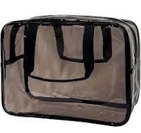 Black Holographic Star Cosmetic Bag for Women 11.8x5.1x8.2 Inches Portable Travel Toiletry Bag with Handles,Durable PVC Material,Zipper Design-Ideal Large Clear Makeup Organizer