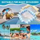 Inflatable Pool Floats for Adults, 2-Pack Heavy-Duty Floating Lounge Chairs - Summer Water Fun for Beach, Lake & Pool Parties, 120*120cm