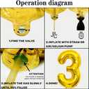 13th Birthday Decorations for Boys - Black and Gold Happy Birthday Banner Teenager Backdrop Number 13 Balloon, Latex Balloons Paper Pompoms for 13 Year Old Teen Party Supplies