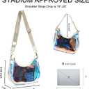 Clear Shoulder Bag for Women Stadium-Approved Cute Hobo Tote, Crossbody Handbag & Mini Clutch Purse