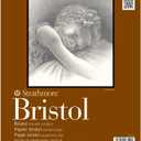 Strathmore 400 Series Bristol Paper Pad, Smooth, Tape Bound, 9x12 inches, 15 Sheets (2-ply) - Artist Paper for Adults and Students - Markers, Pen and Ink