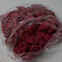 IPOPU Artificial Rose Flower Heads, 100 Pcs Real Looking Burgundy Foam Fake Roses for DIY Wedding Baby Shower Centerpieces Arrangements Party Tables Home Decorations (Wine red, Stemless)