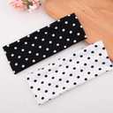 6 PCS Polka Dot Headband, headbands polka dot, Hair Accessories Trendy Head Bands, Soft Wide Headband for Yoga, Running, Workout, Washing Face and Social Gatherings