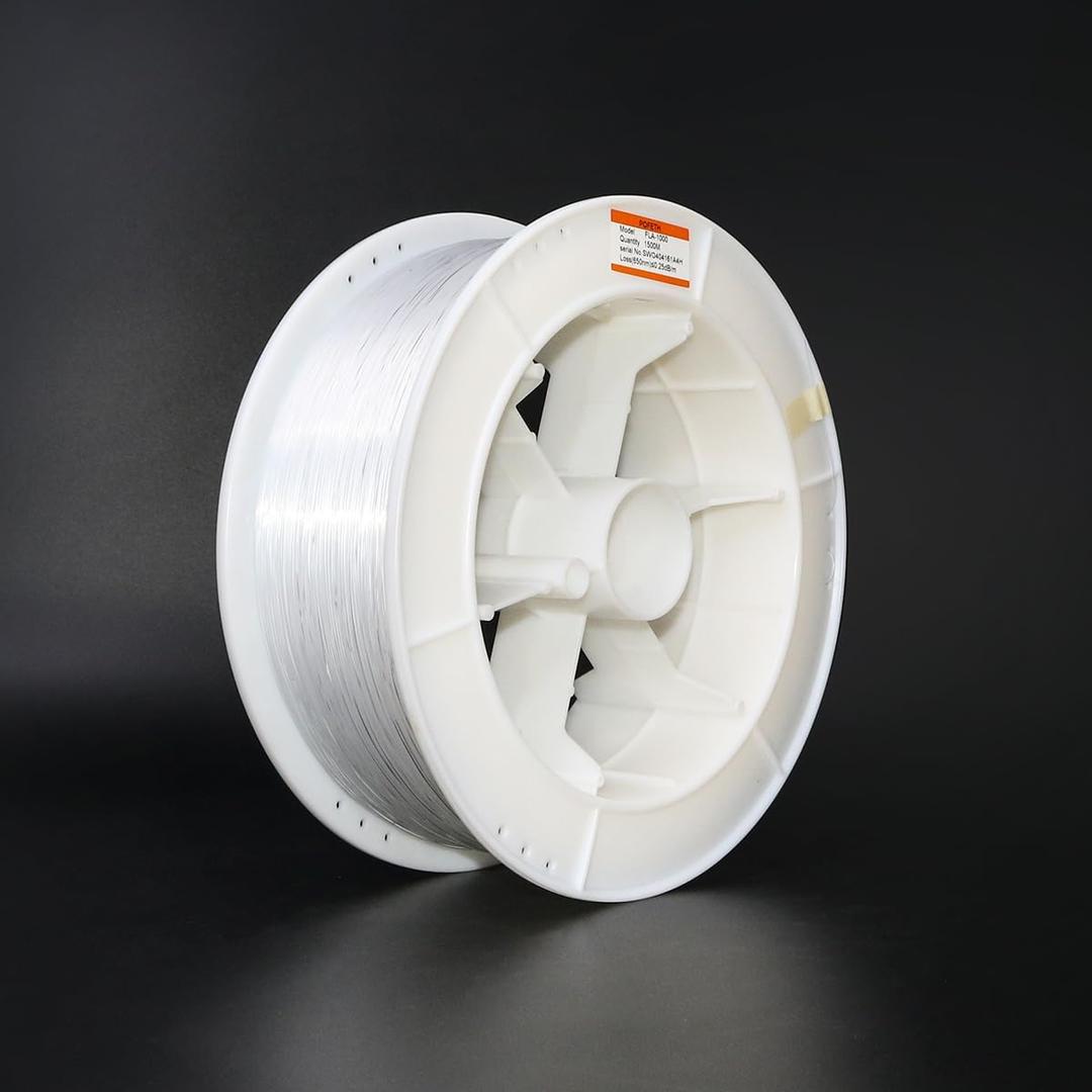 AZIMOM PMMA 0.04 In (1mm) 4921 Ft (1500Meter) Plastic End Glow Fiber Optic Roll Cable for Fiber Optic Starlight Kits Project Twinkle Star Sky Ceiling Headliner Decor